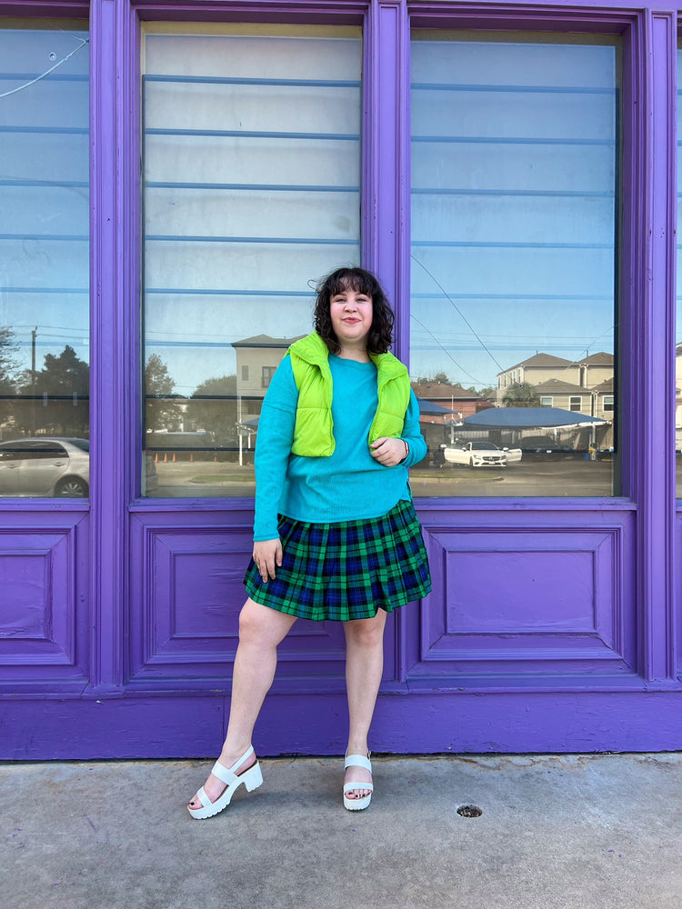 Daylight Plaid Skirt (S-3XL)