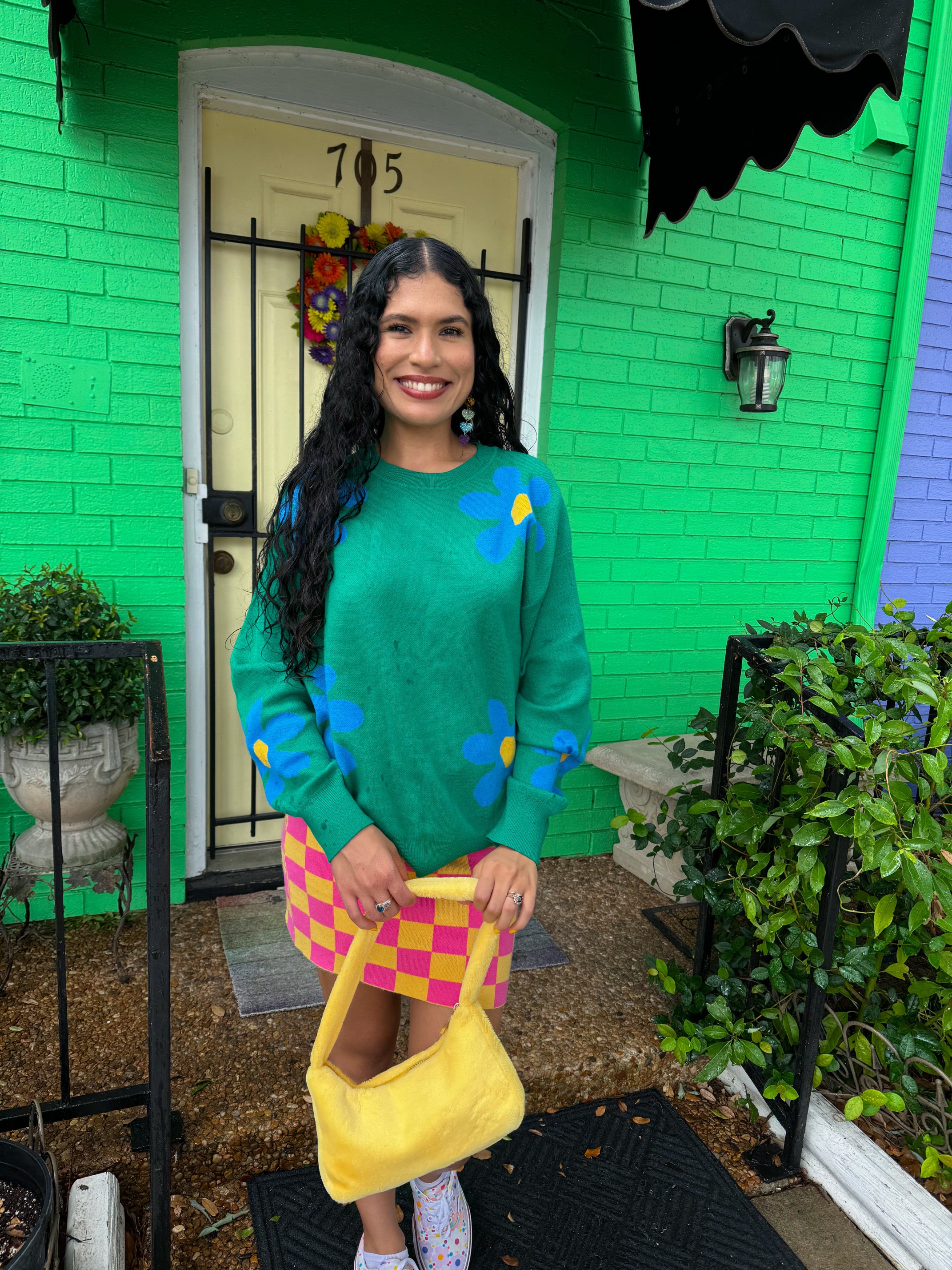 Fuzzy Pastel Yellow Purse