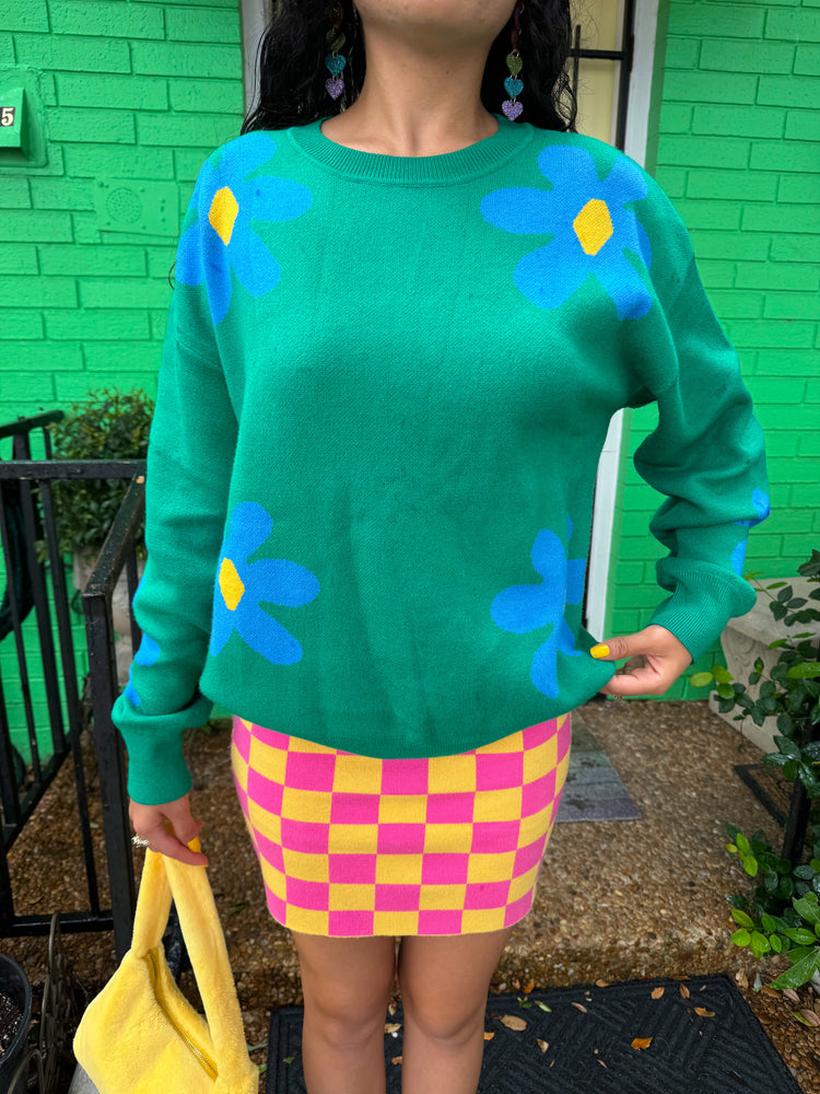 Wildflower Sweater in Green (S-3XL)