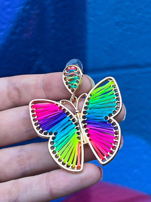 Rainbow Butterfly Earrings