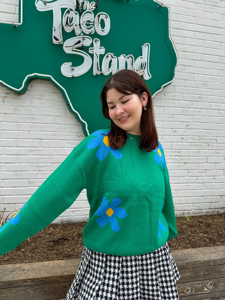 Wildflower Sweater in Green (S-3XL)