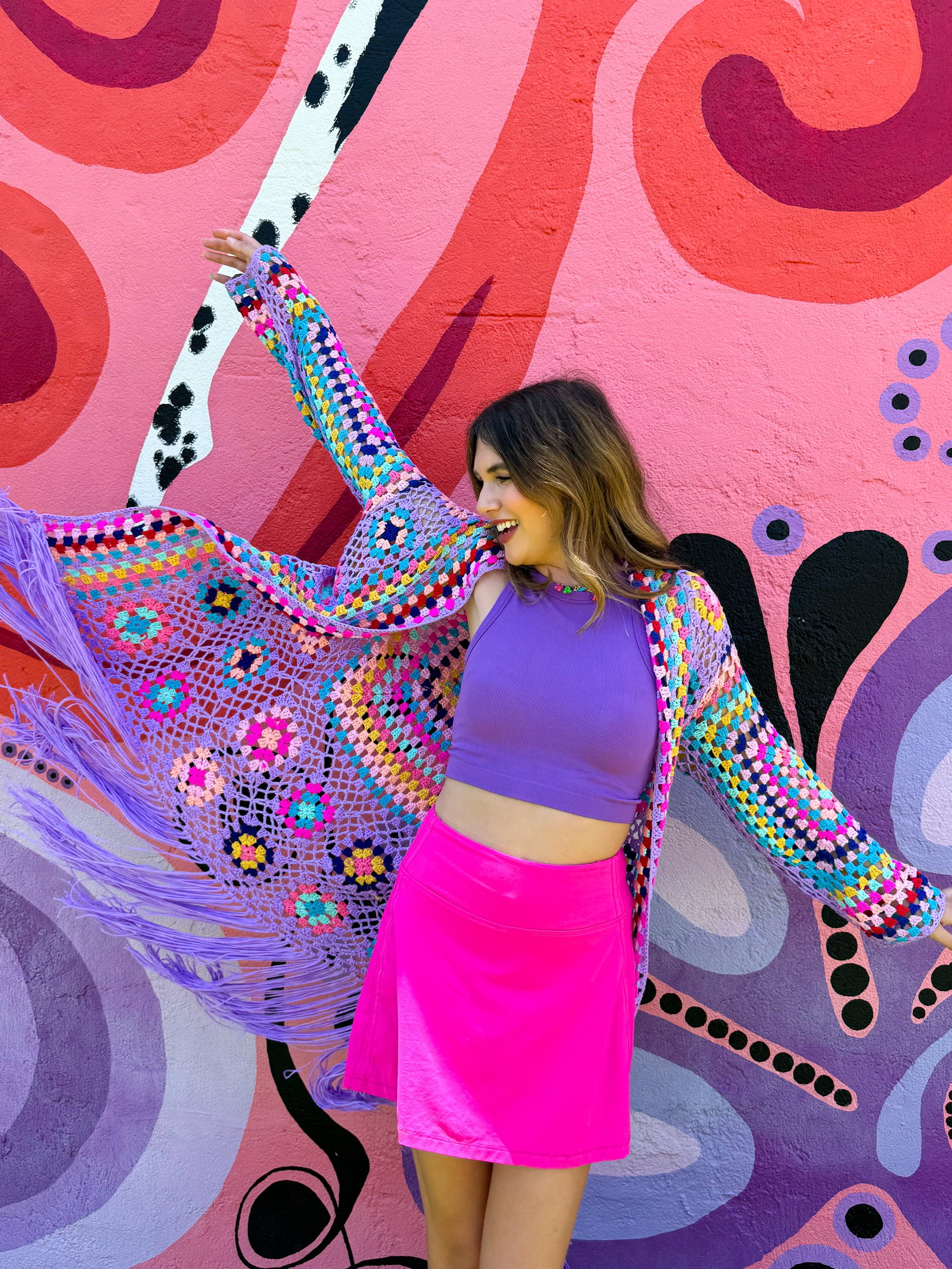 Purple Magic Crochet Cardigan (S-3XL) – The Rainbow Closet