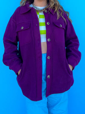 Purple Eggplant Shacket (S-3XL)