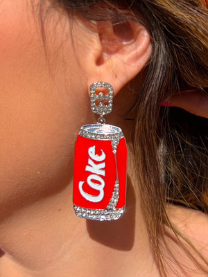 Sparkle Coke Can Earrings