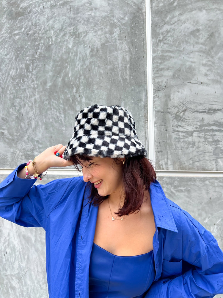 Checker Bucket Hat