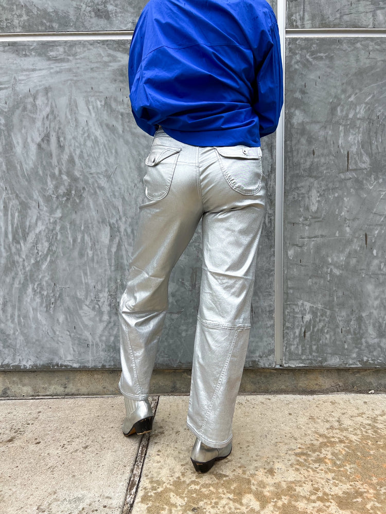 Silver Metallic Jeans (S-3XL)