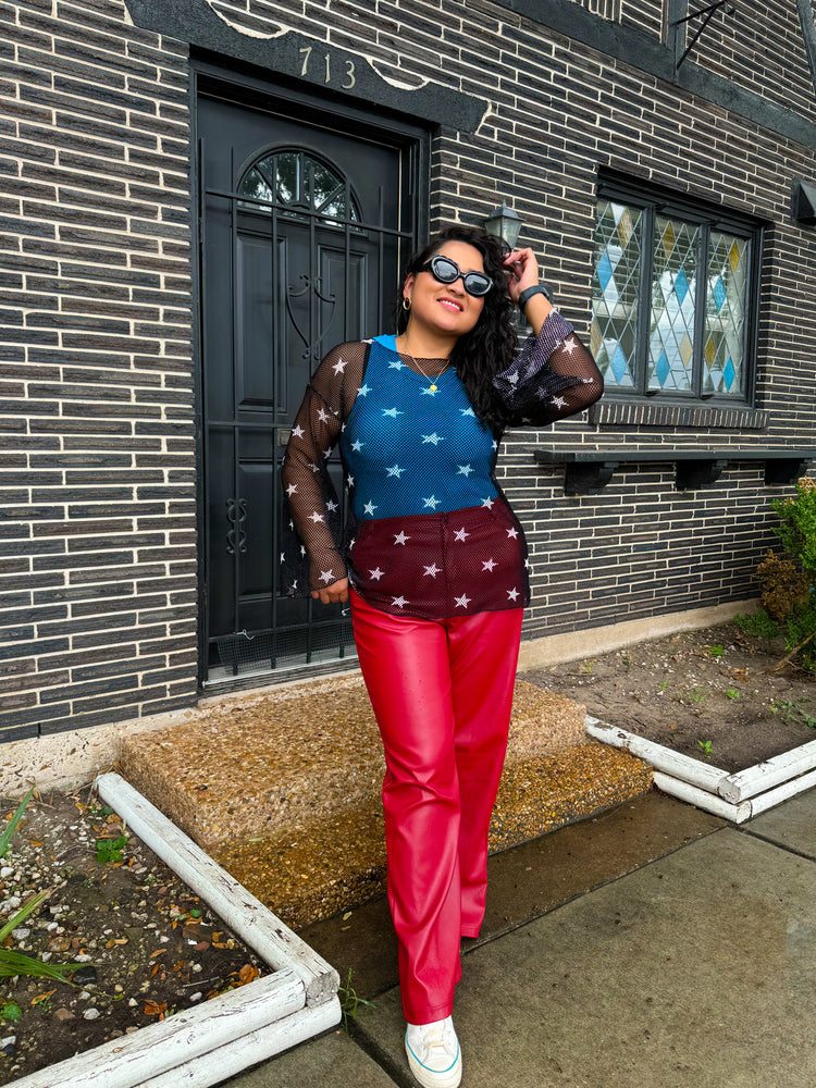 Red Licorice Leather Pants (S-3XL)