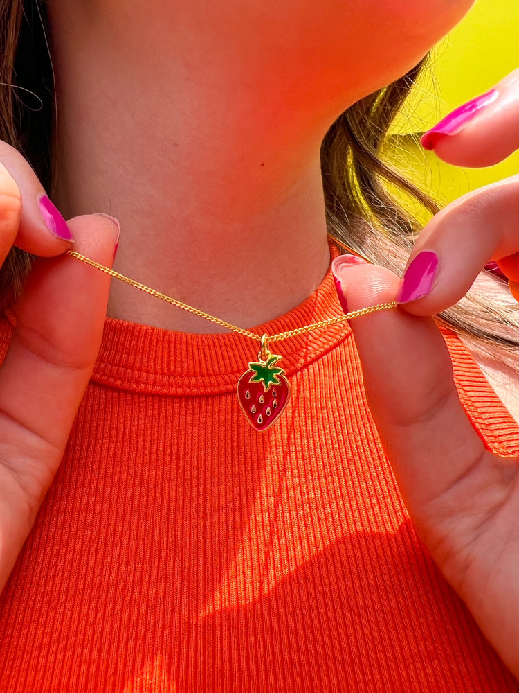 Summer Strawberry Necklace