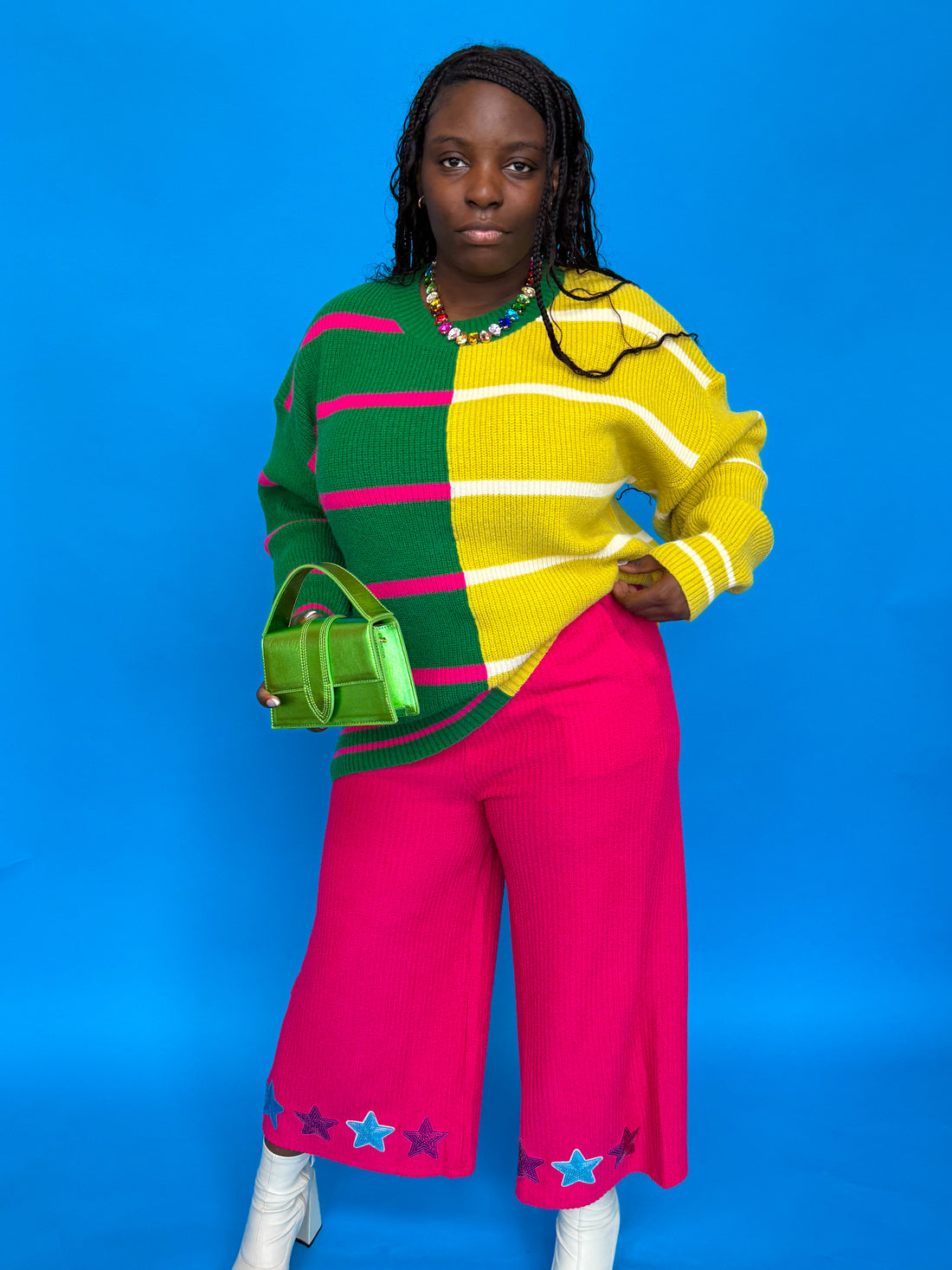 Split Decision Striped Sweater (S-2X)