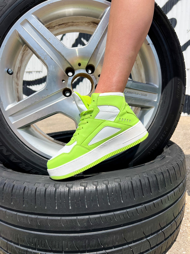 Vibe Sneakers in Lime Green 6