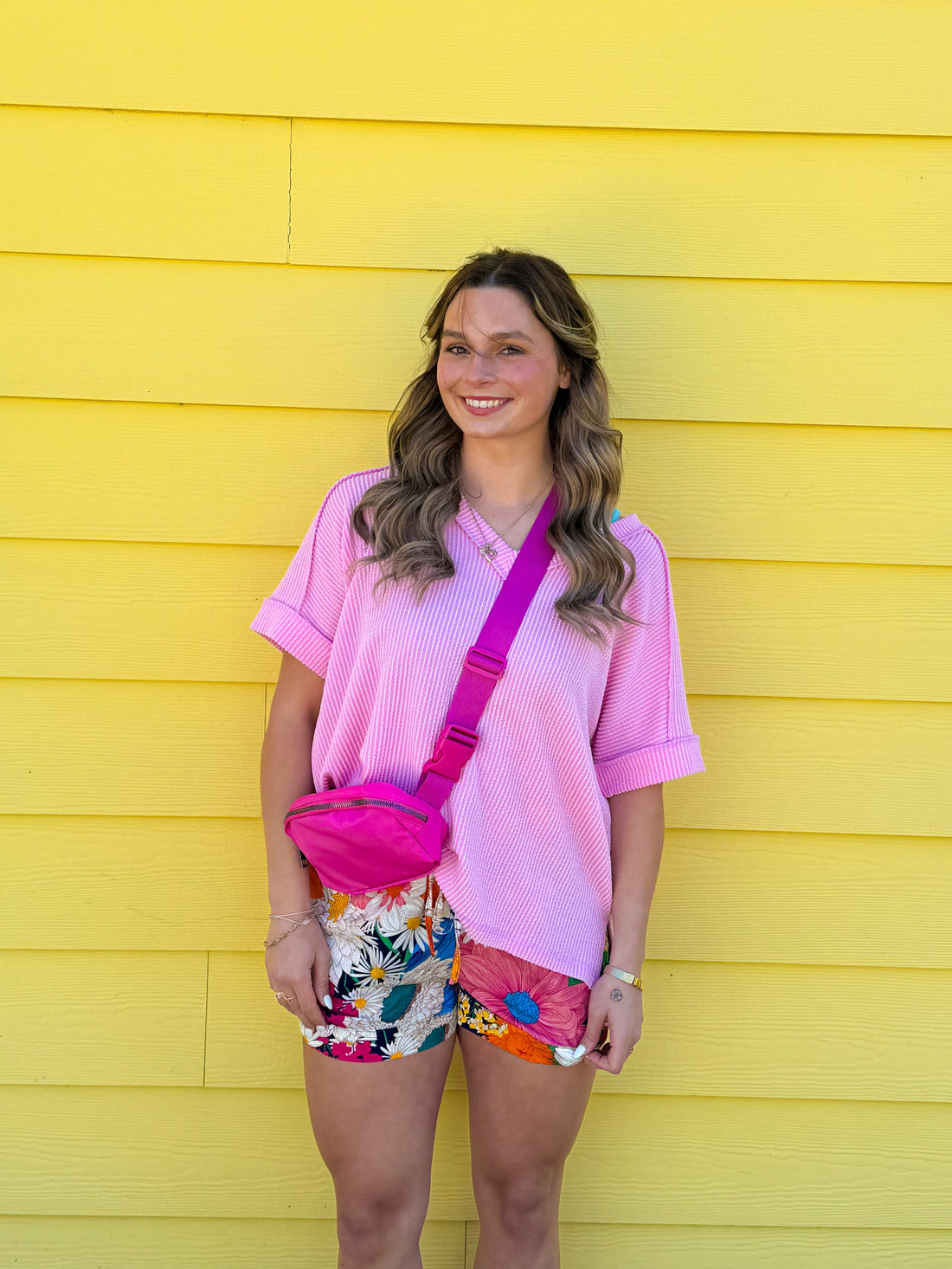 Candy Pink V-neck (S-3XL)