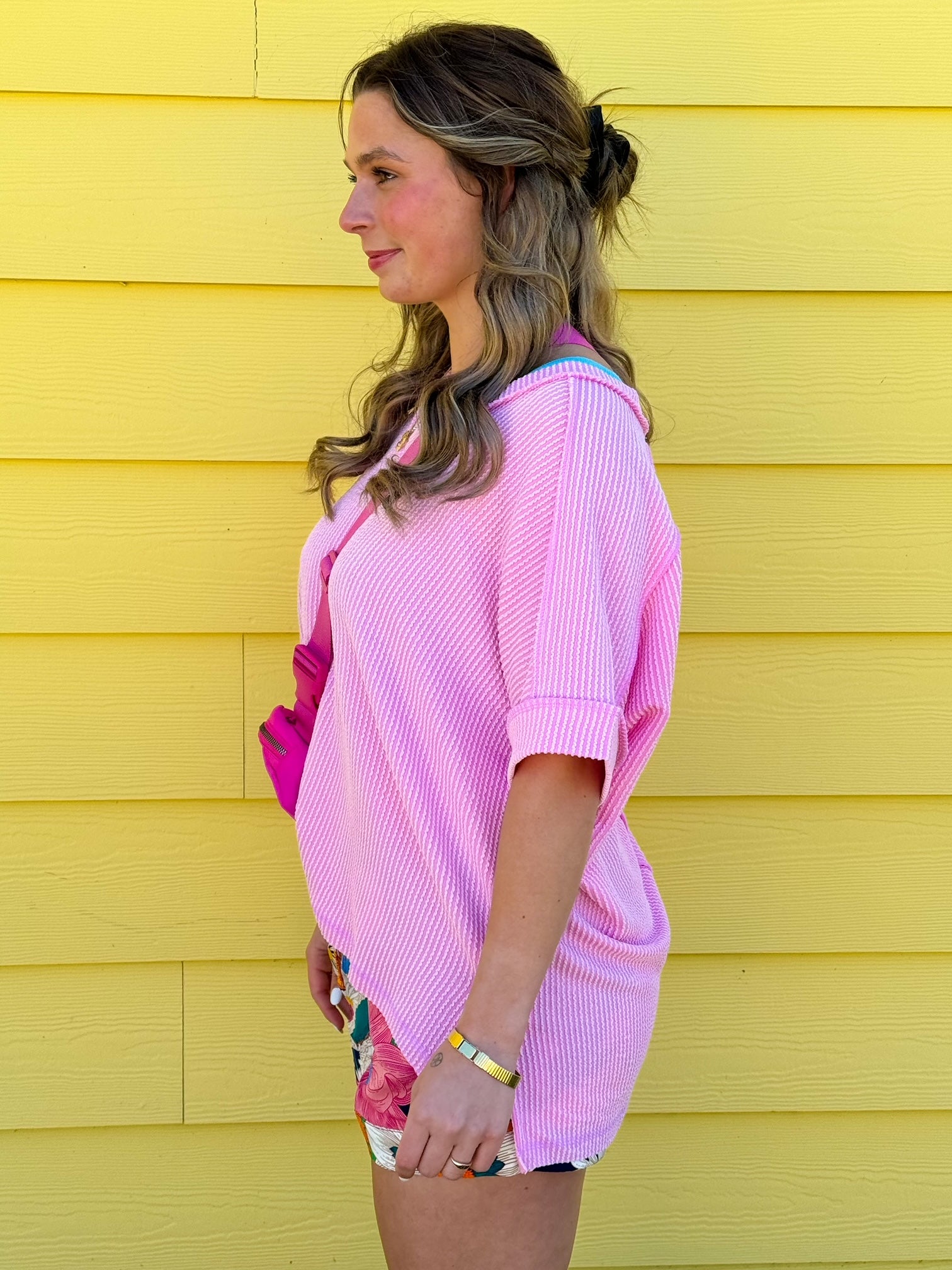 Candy Pink V-neck (S-3XL)