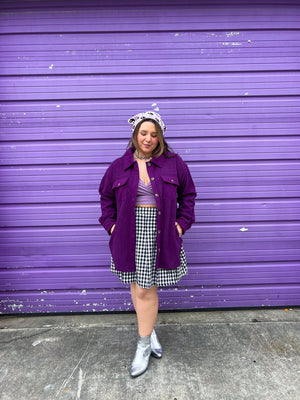 Purple Eggplant Shacket (S-3XL)