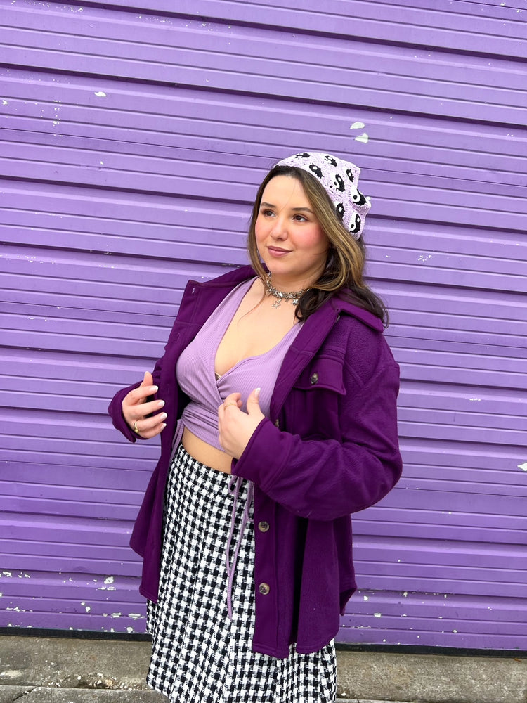 Purple Eggplant Shacket (S-3XL)