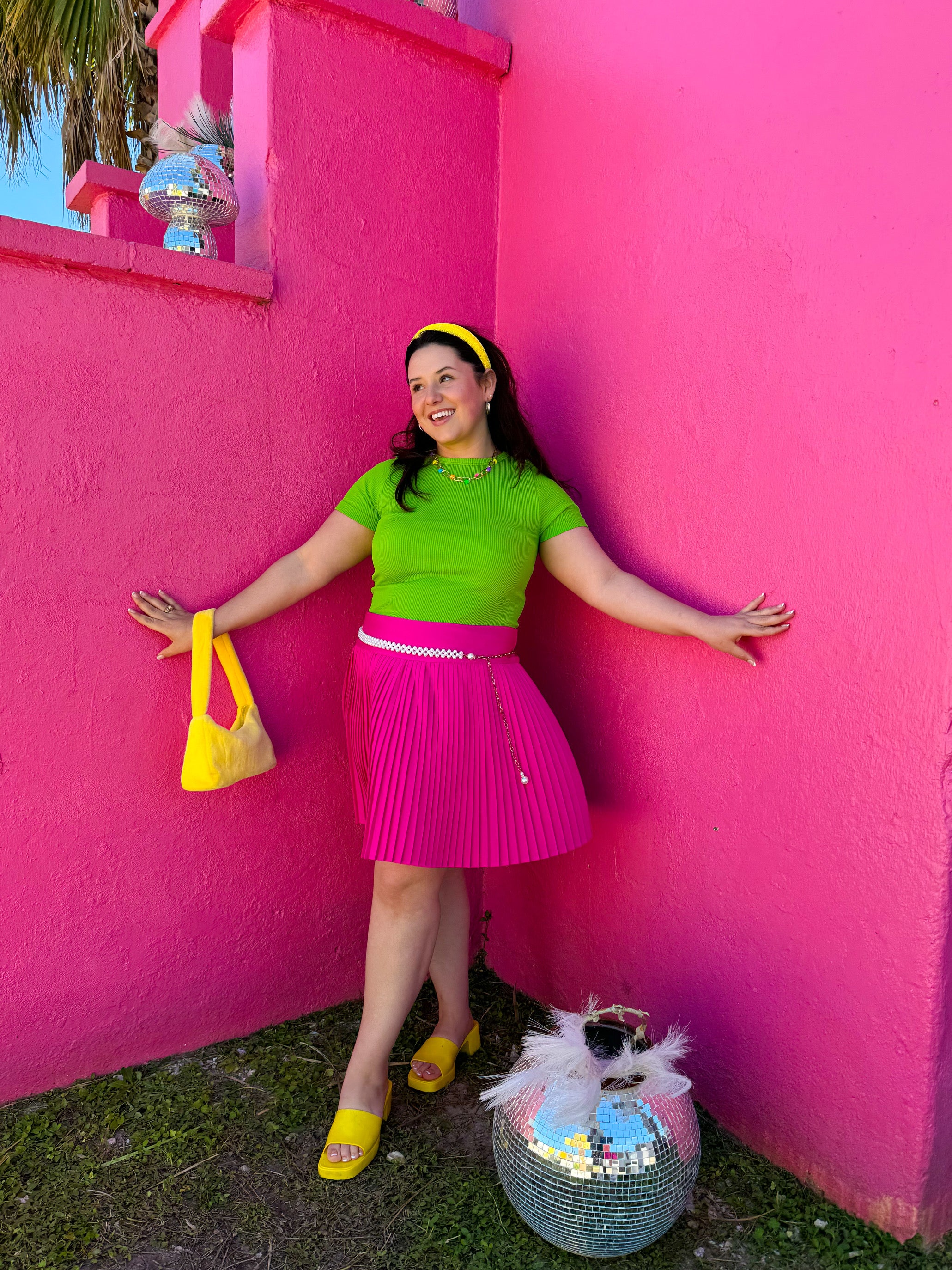 Rockstar Pink Pleated Skort (S-3XL)