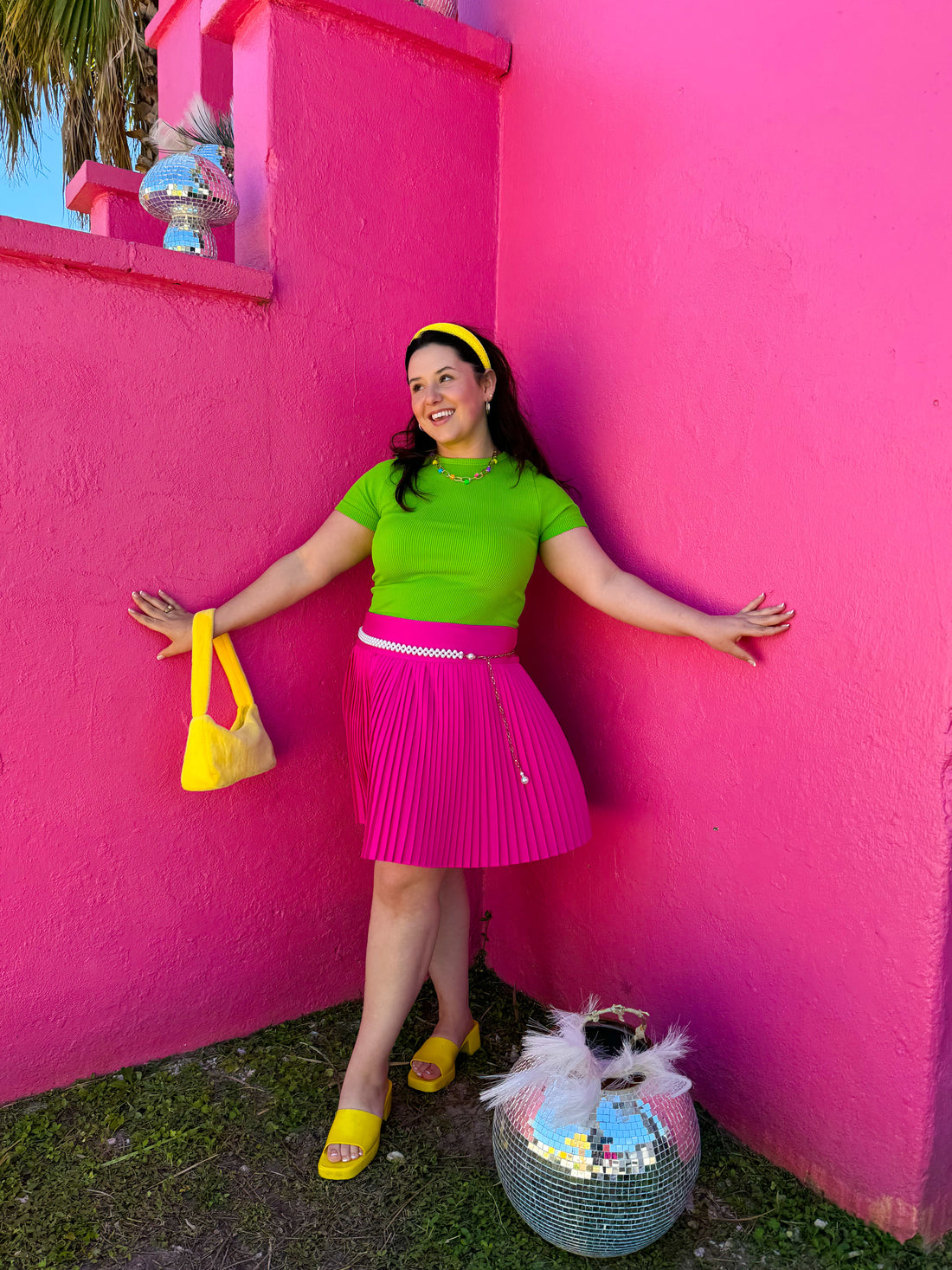 Rockstar Pink Pleated Skort (S-3XL)