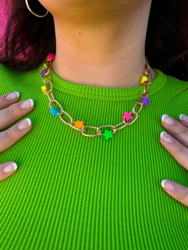 Rainbow Stars Choker