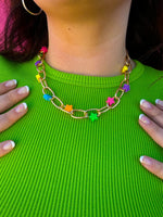 Rainbow Stars Choker