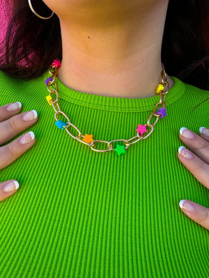 Rainbow Stars Choker