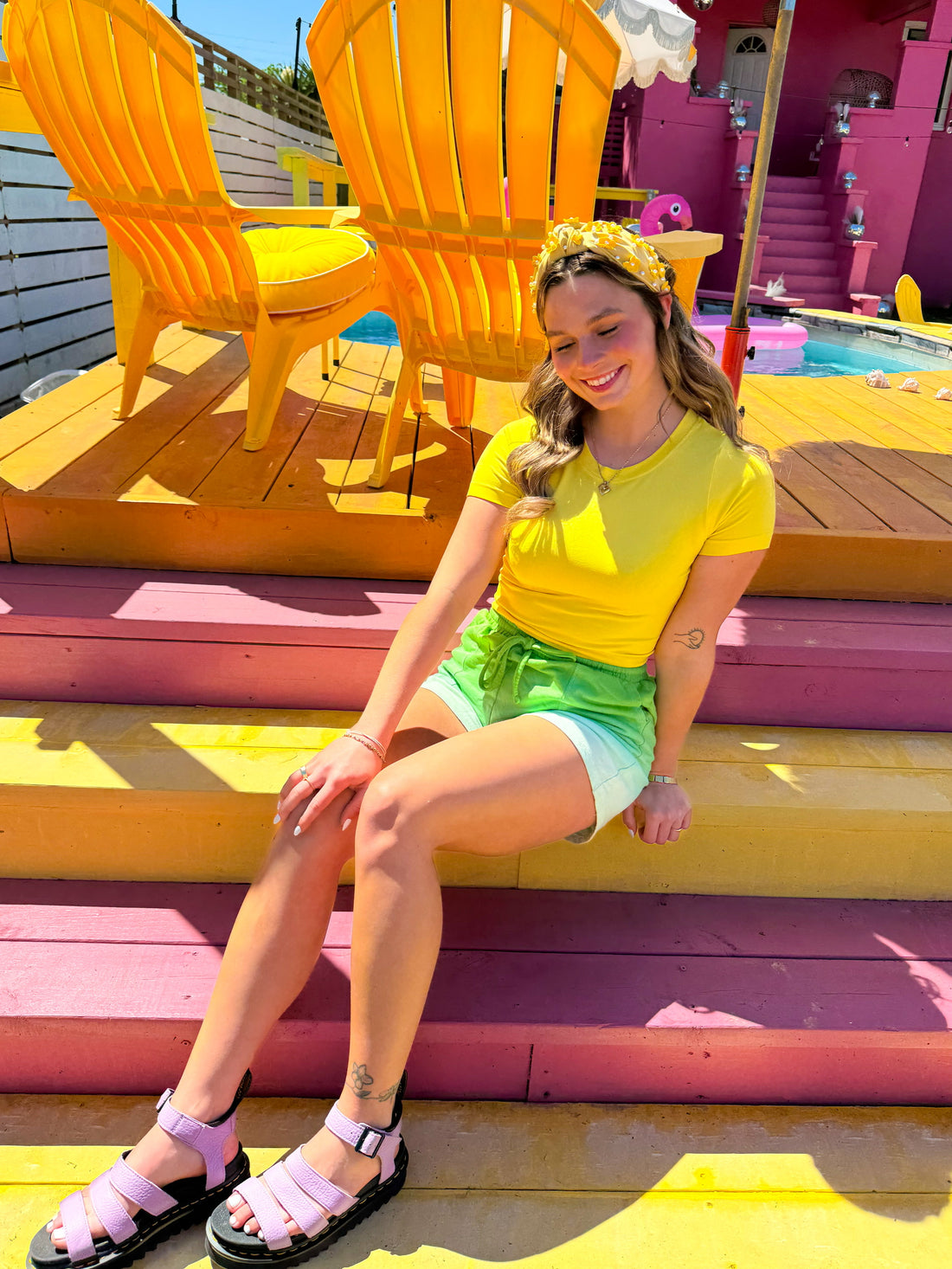 Leafy Green Ombre Shorts (S-3XL)