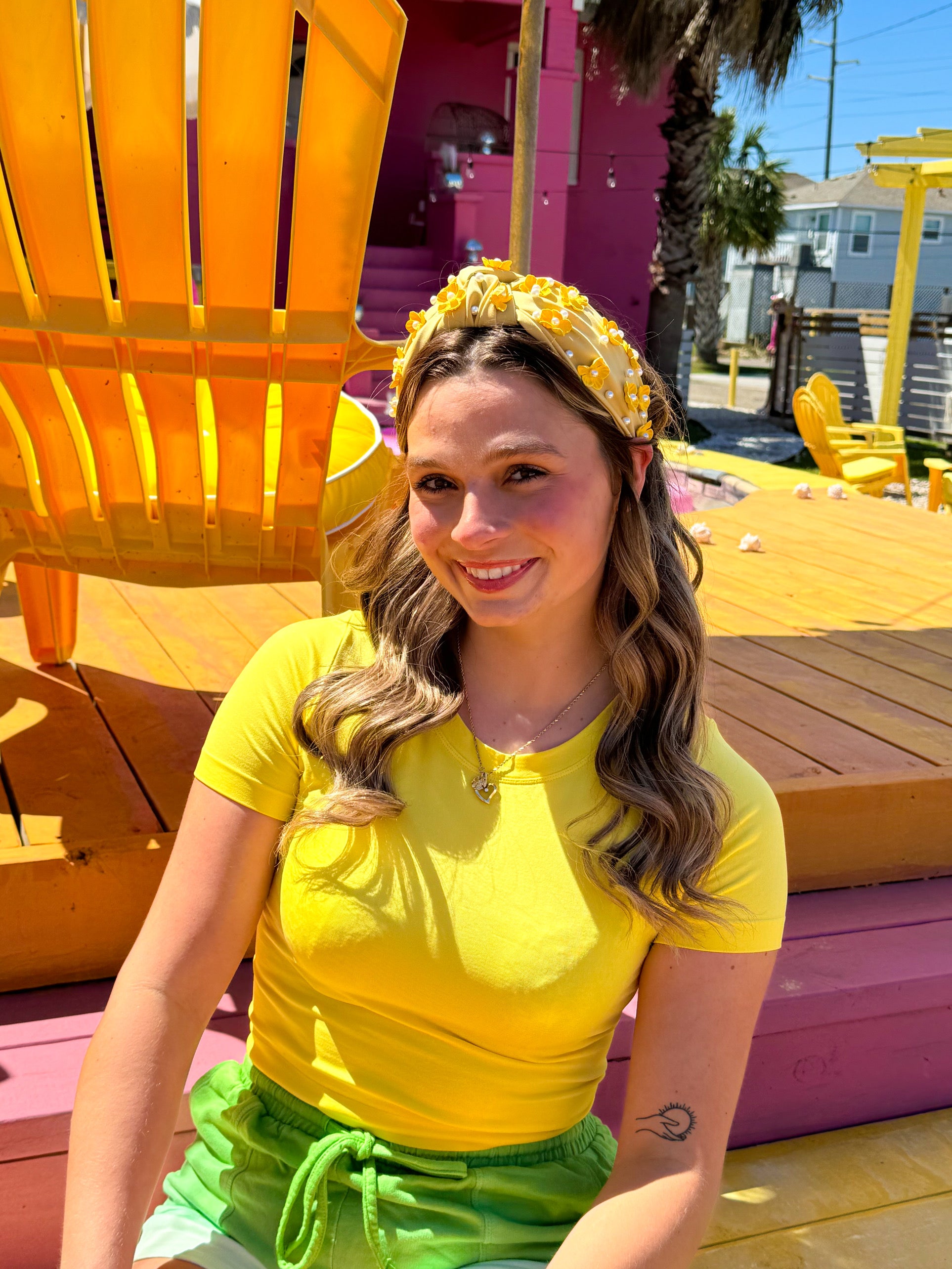 Floral Yellow Headband