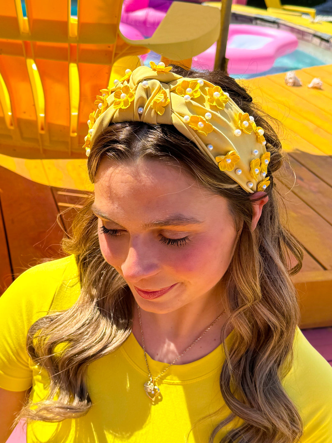 Floral Yellow Headband