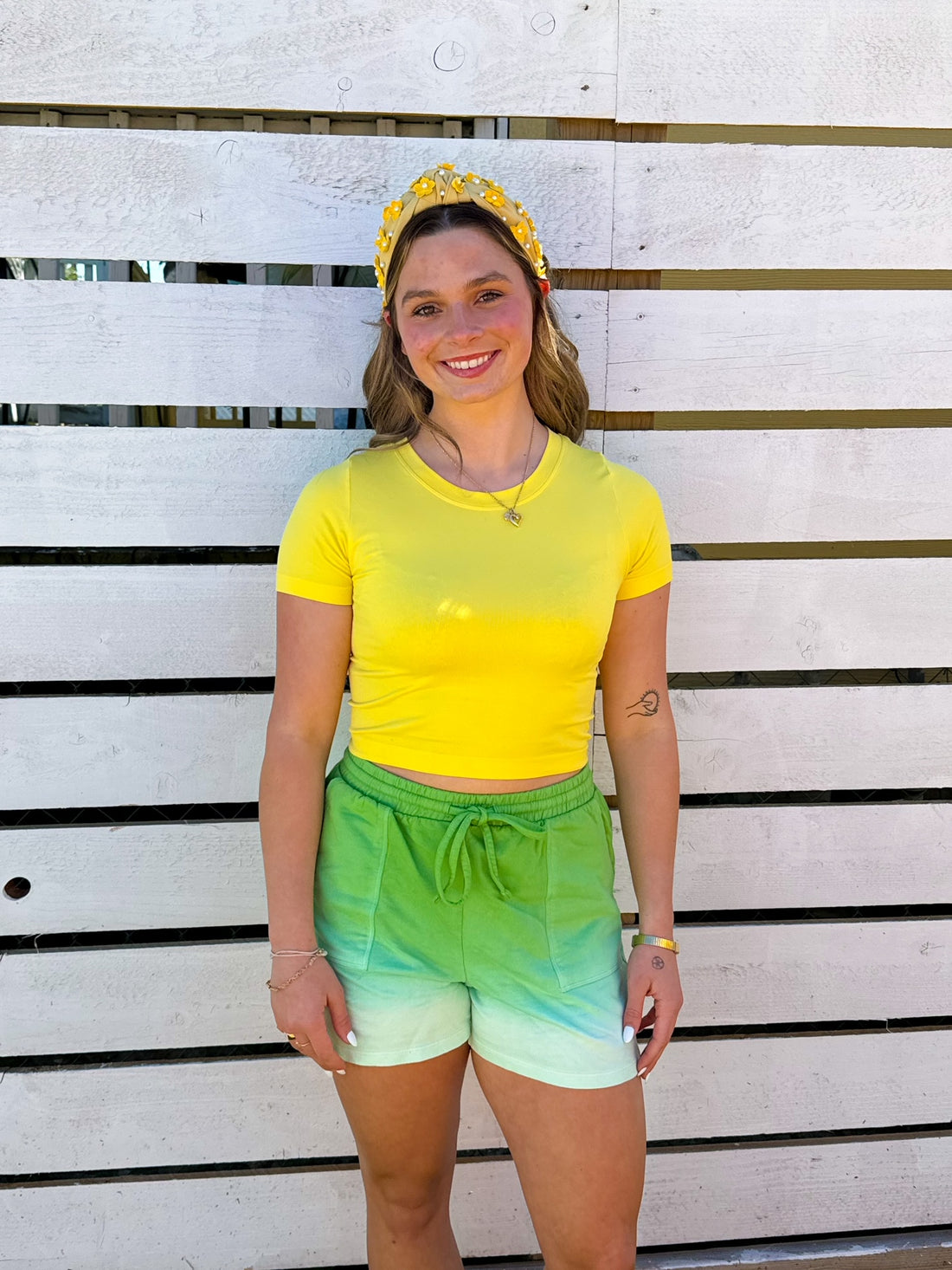 Leafy Green Ombre Shorts (S-3XL)