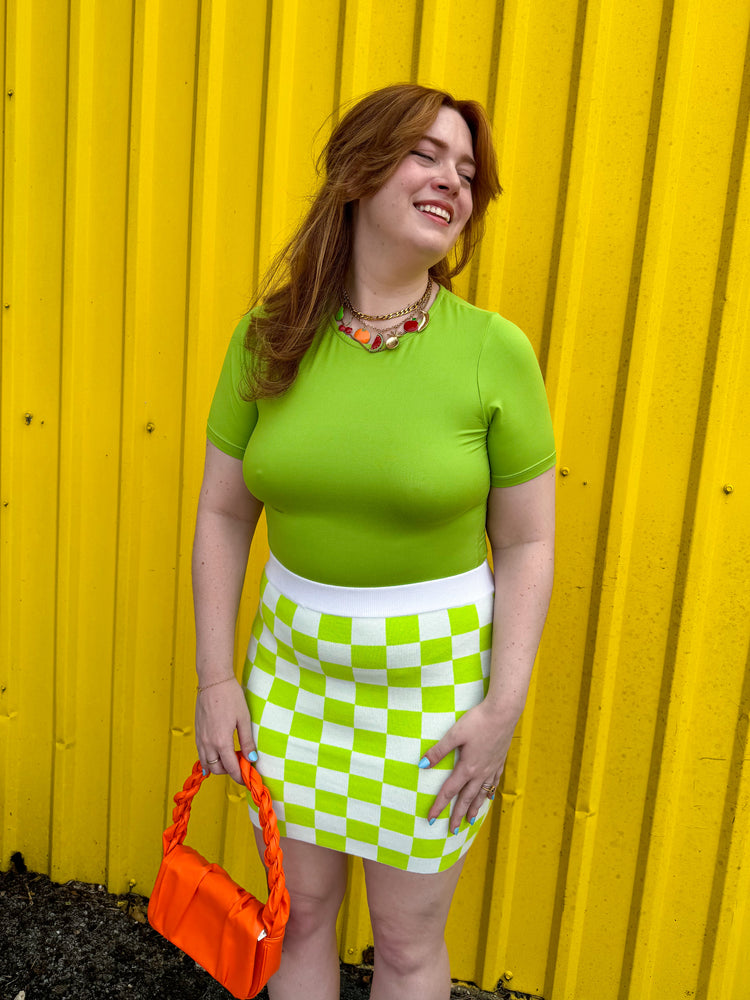 Check Mate Checker Skirt (S-L)