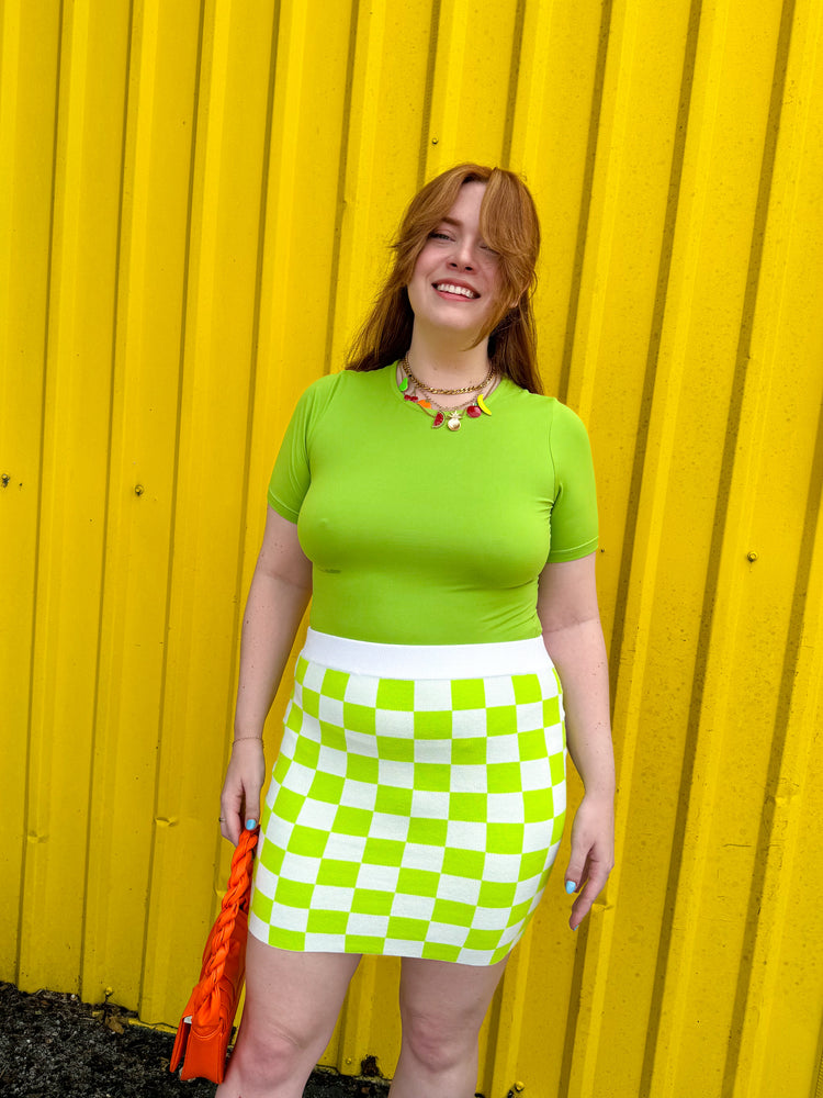 Check Mate Checker Skirt (S-L)