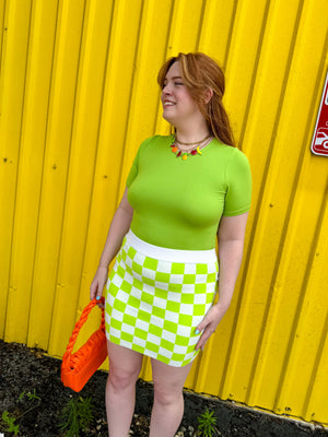 Check Mate Checker Skirt (S-L)