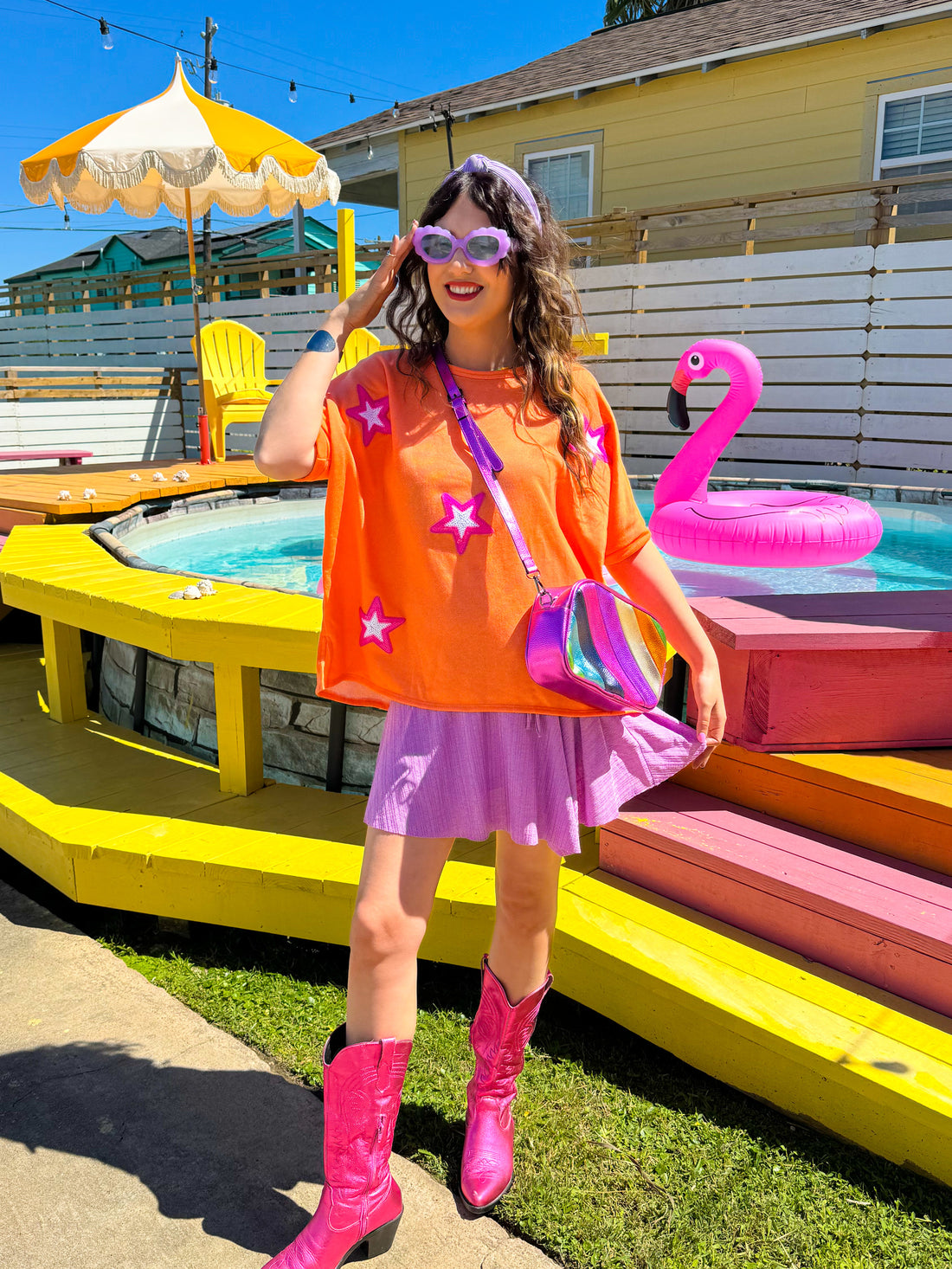 Happy Vibes Only Purple Skirt (S-2XL)