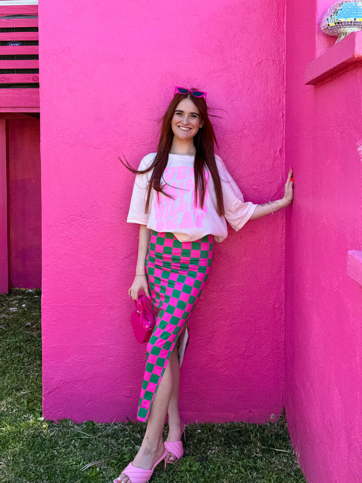 Check It Midi Skirt (S-3XL)