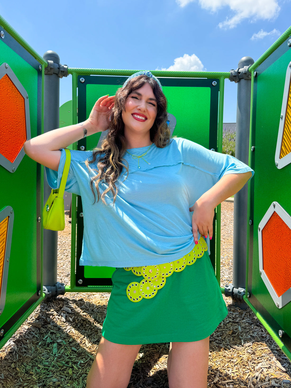 Baby Blue Slouchy Tee (S-3XL)