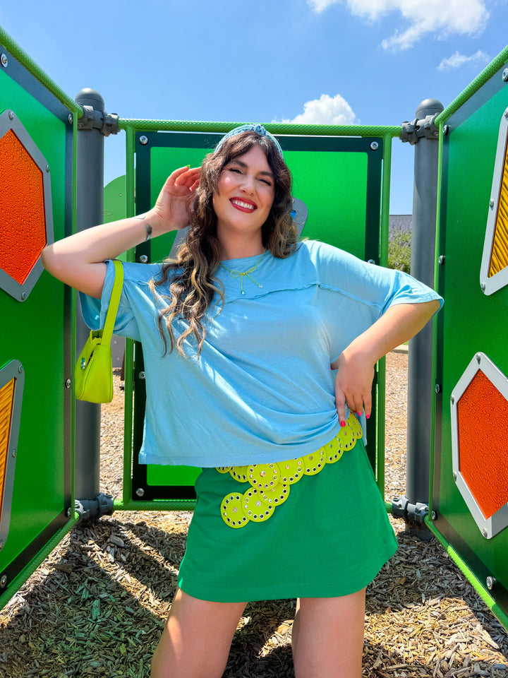 Baby Blue Slouchy Tee (S-3XL)