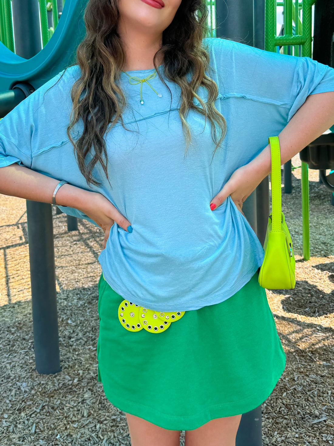 Baby Blue Slouchy Tee (S-3XL)