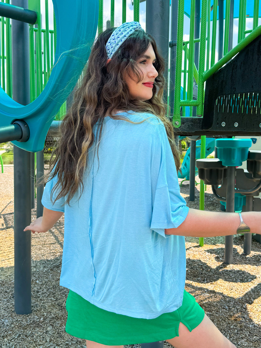 Baby Blue Slouchy Tee (S-3XL)