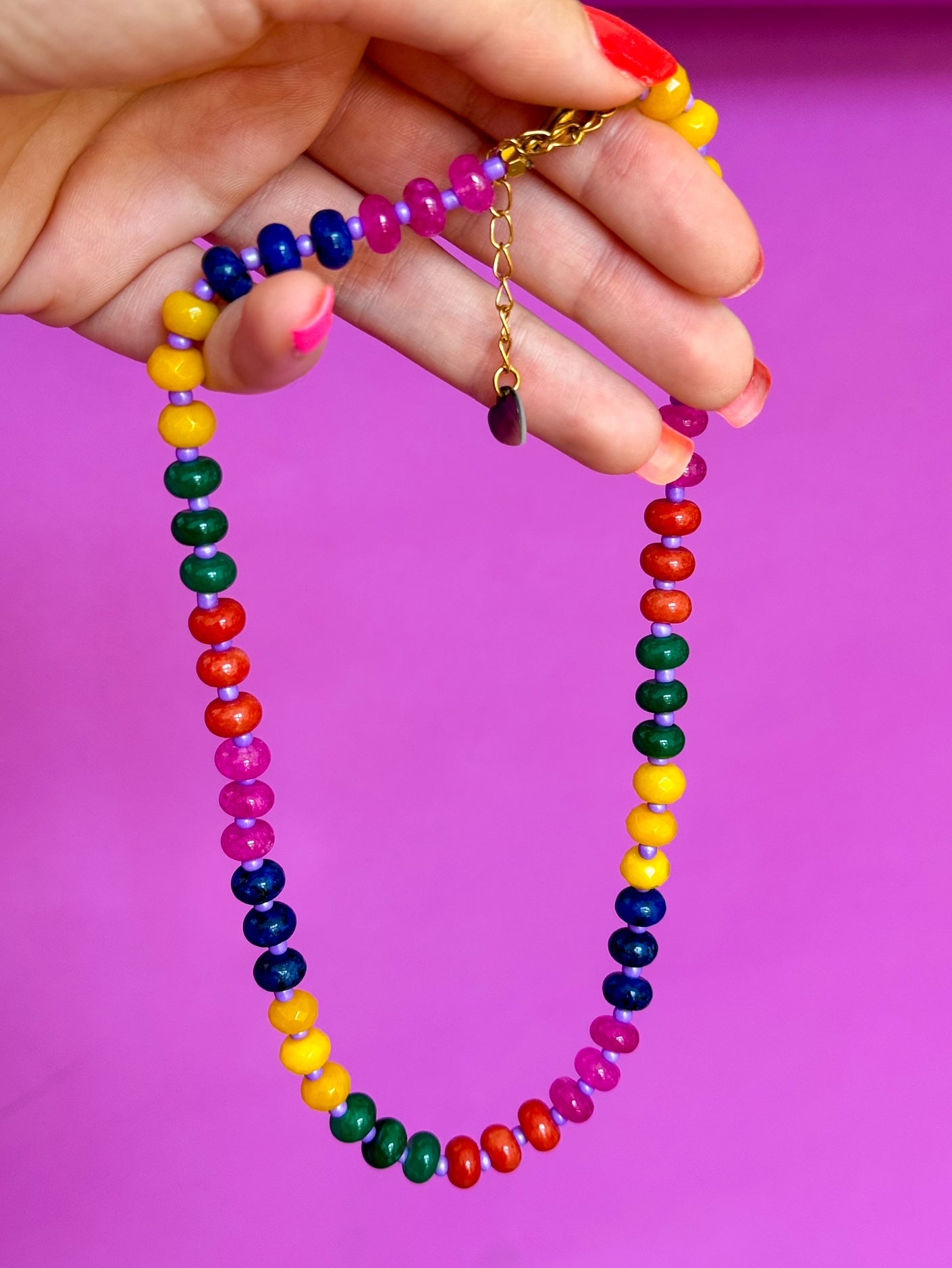 Rainbow Bead Necklace