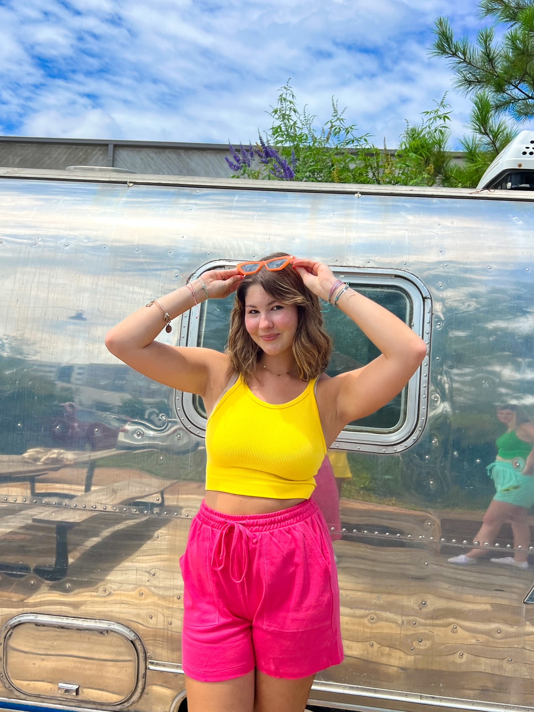 High Neck Lounge Tank in Yellow (L/XL)