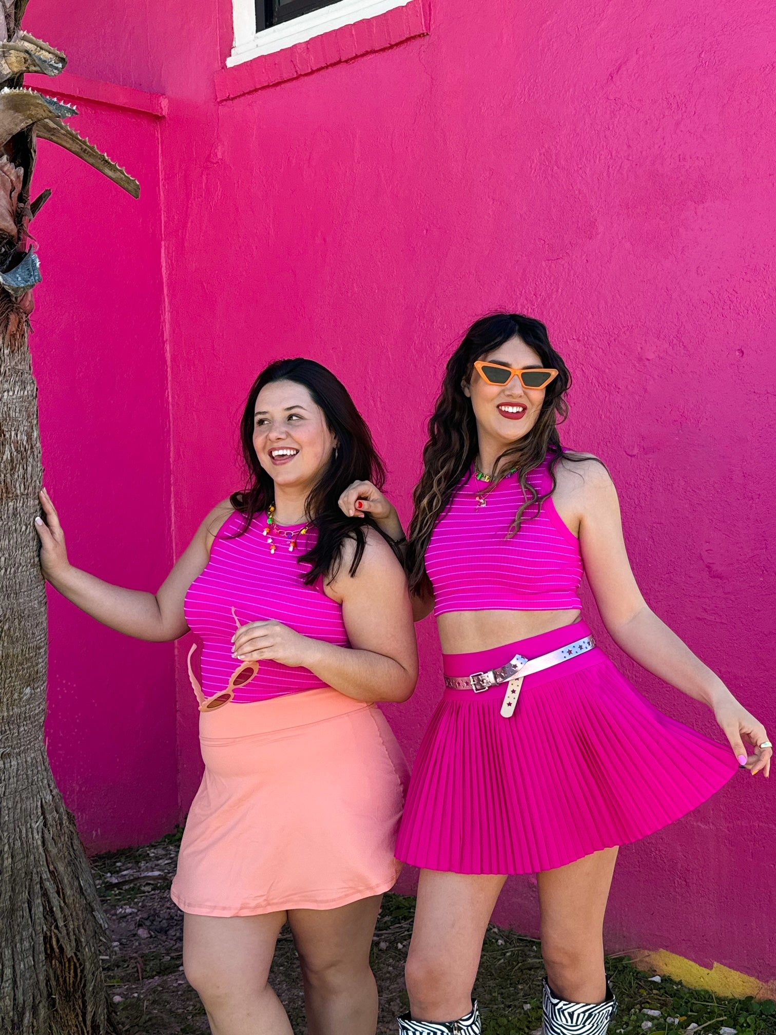 Hot Pink Striped Tank (S-3XL)