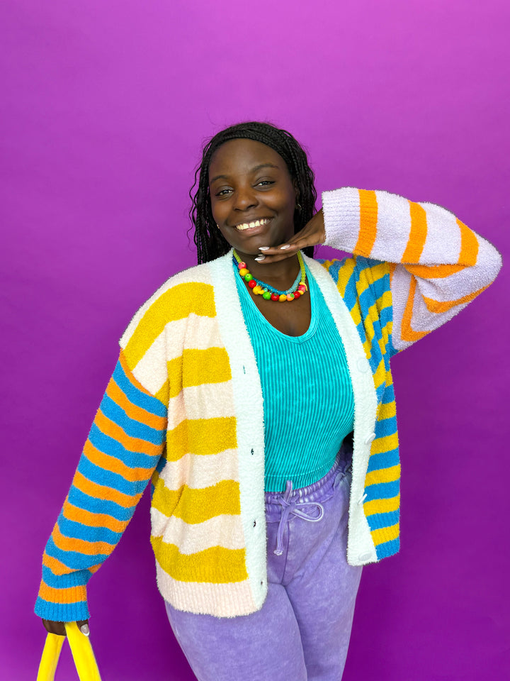Spring Stripes Cardigan (S-3XL)