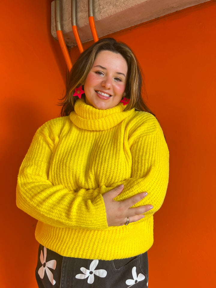 Sunshine on my Mind Turtleneck Sweater (S/M)