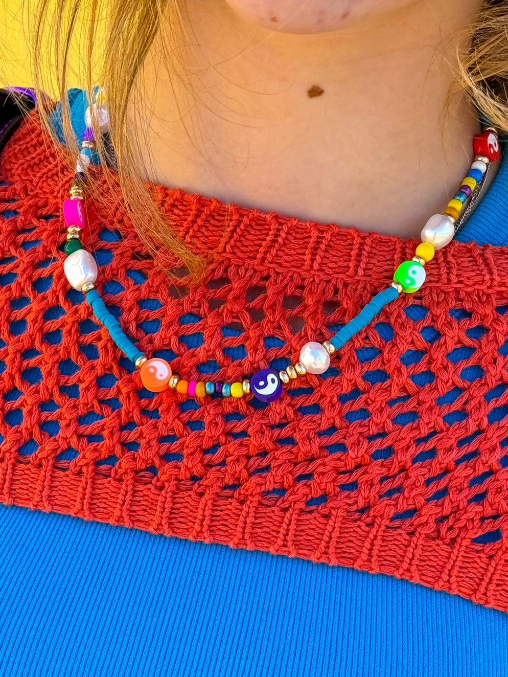 Yin Yang Beaded Necklace