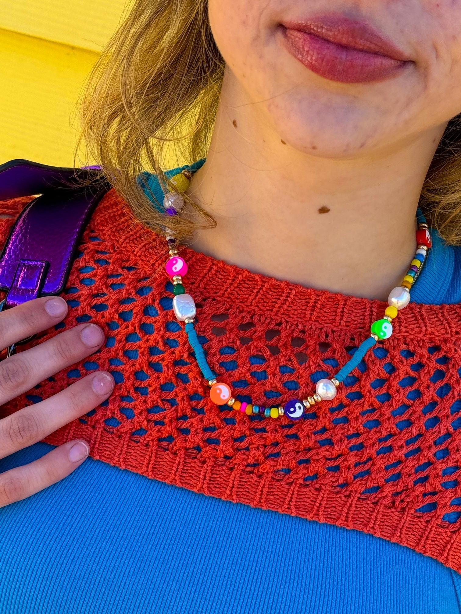 Yin Yang Beaded Necklace