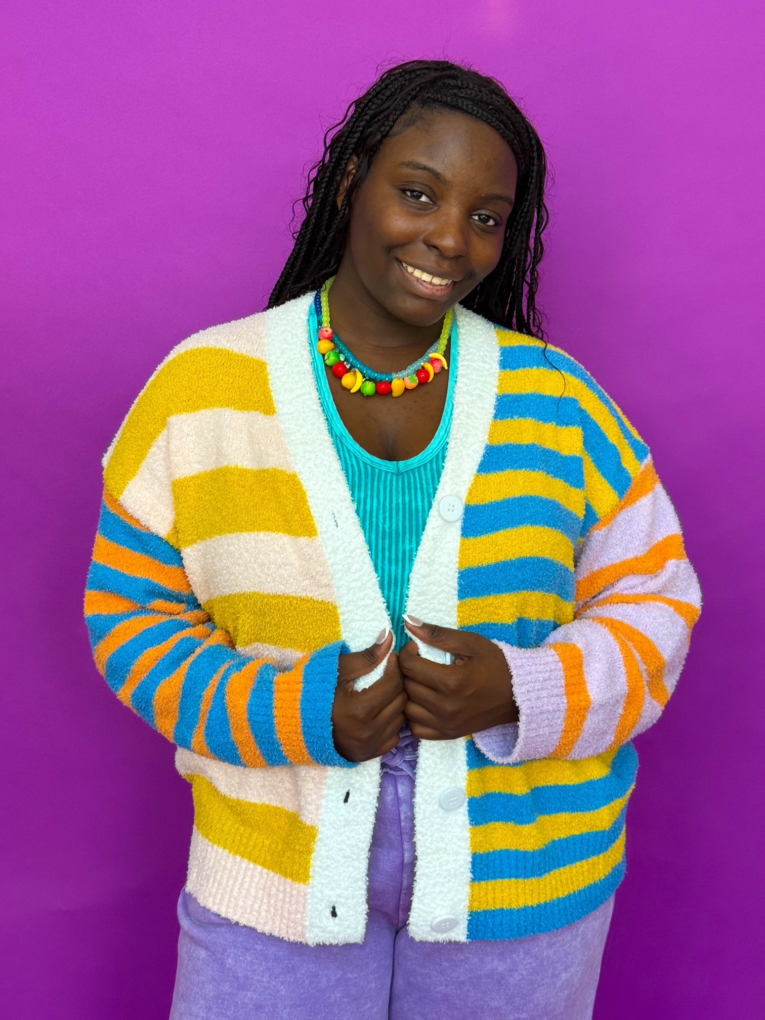 Spring Stripes Cardigan (S-3XL)