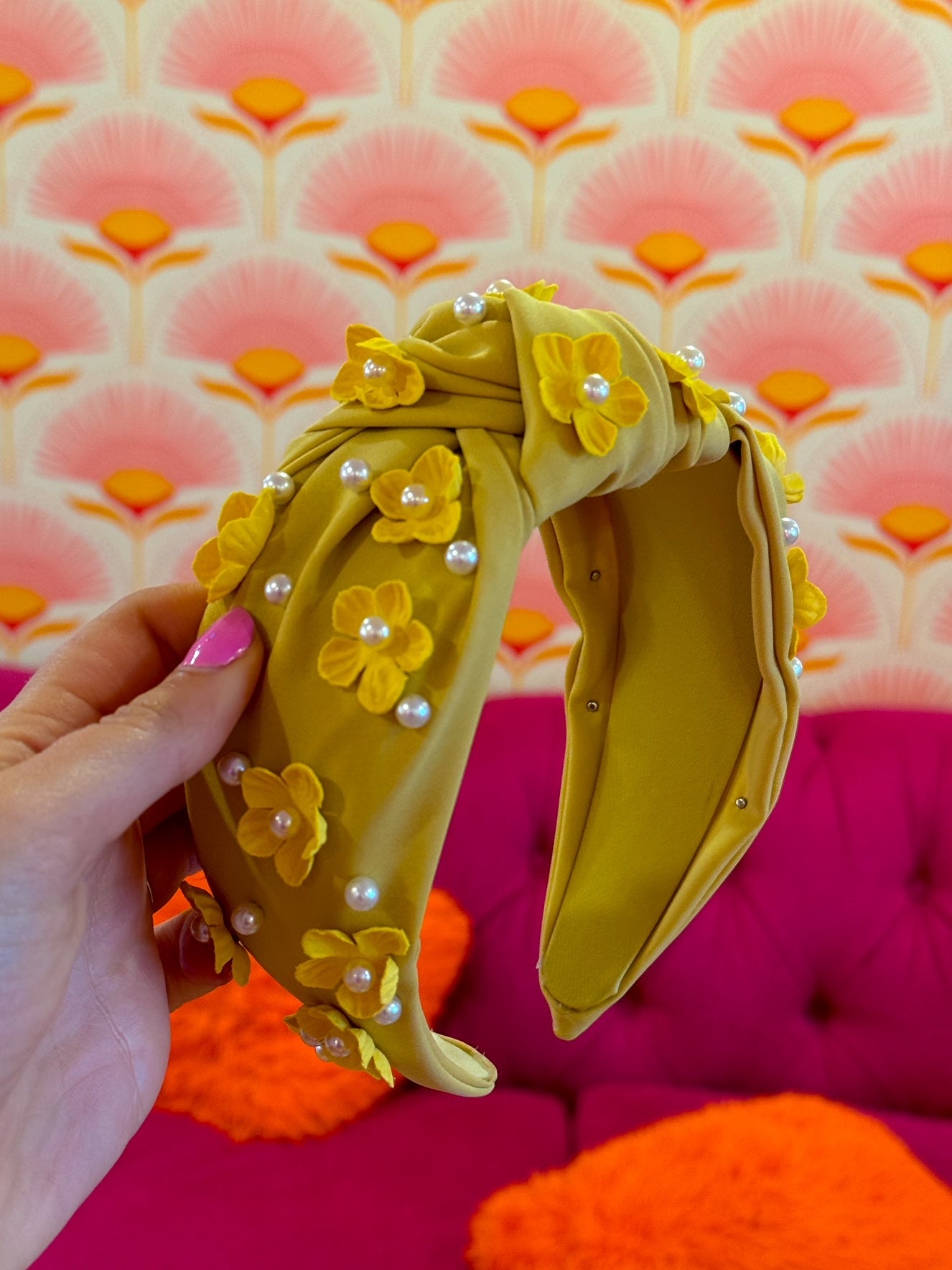 Floral Yellow Headband