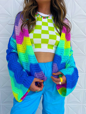 Rainbow Knit Cardigan (S-3XL)