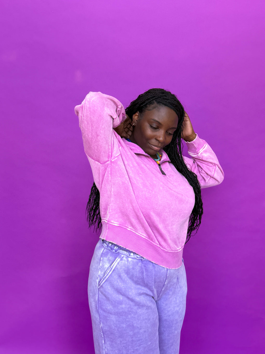 Candy Skies Mauve Half Zip(S-3XL)