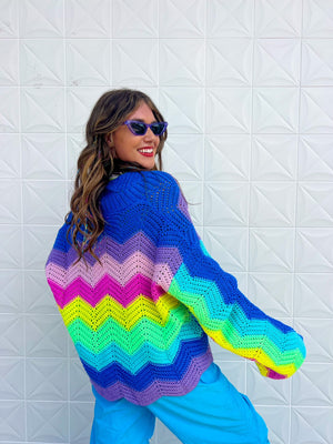 Rainbow Knit Cardigan (S-3XL)