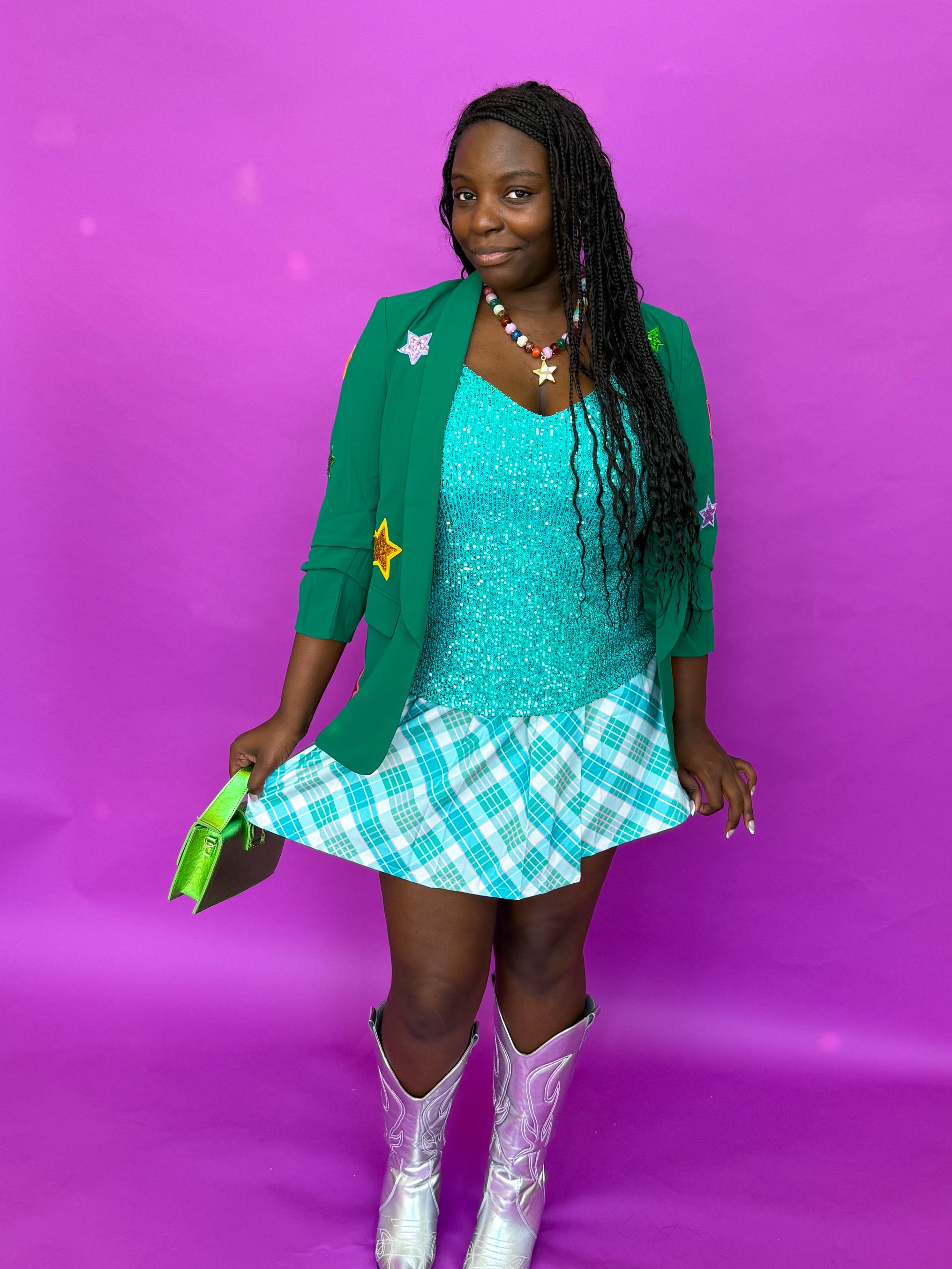 Frosted Fantasy Plaid Skirt (S-2XL)