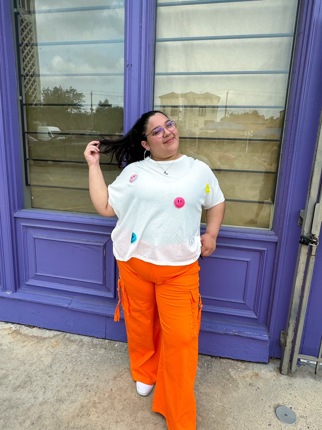 Smiley Oversized Top (1XL-2XL)